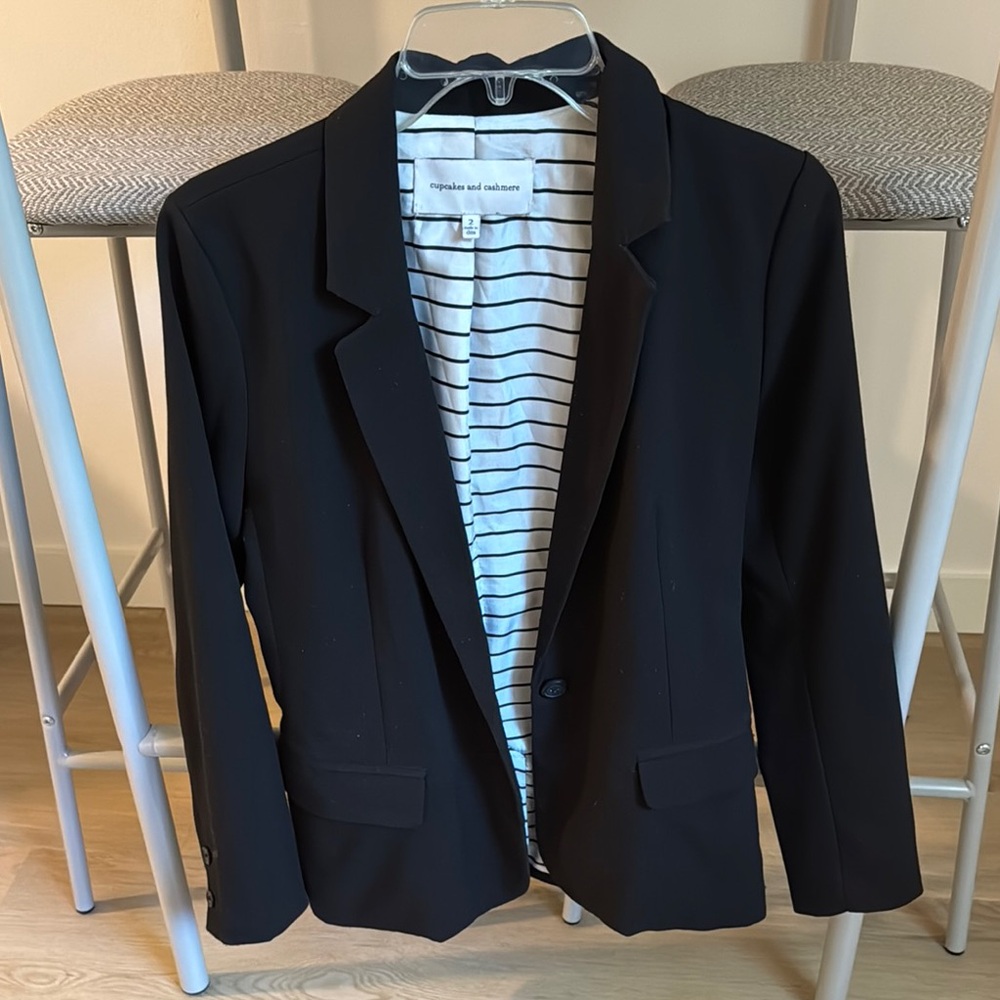 cupcakes and cashmere black blazer